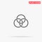 Borromean Rings flat vector icon