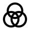 Borromean rings symbol icon