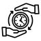 Borrow, clock Vector Icon which can easily modify