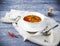 Borsch, russian national red soup