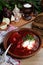 Borsch - soup with beet