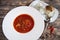 Borsch - ukrainian and russian national red soup