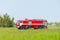 BORYSPIL, UKRAINE - MAY, 20, 2015: Red firetruck