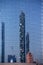 Bosco Verticale, vertical forest apartment and buildings reflected in `Unicredit Tower, buisness area near Garibaldi train statio