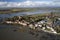 Bosham Village aerial view along the waterfront