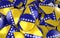 Bosnia and Herzegovina Badges Background - Pile of Bosnia