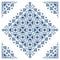 Bosnia and Herzegovina ethnic folk art vector pattern styled as the old Zmijanje embroidery design with square ornament and corner