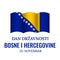 Bosnia and Herzegovina Statehood Day typography poster in Bosnian. National holiday on November 25. Vector template for