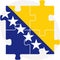 Bosnia Herzegovinan Flag in puzzle