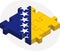 Bosnia Herzegovinan Flag in puzzle