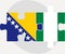 Bosnia Herzegovinan and Nigerian Flags in puzzle