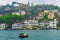 Bosphorus strait Asian shore on rainy day Istanbul Turkey