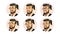 Boss CEO Character Business People Avatar Vector. Modern Office Bearded Boss Man Face, Emotions Set. Placeholder