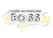 Boss day inspirational card with inscription