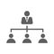 Boss, hierarchy, leader icon. Gray vector graphics