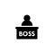 Boss icon vector isolated on white