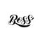 Boss lettering. Word for clothes, banner or postcard. Vector illustration
