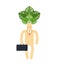 Boss Mandrake root. Tie and case. Magic businessman