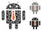 Boss robot Composition Icon of Irregular Items