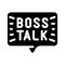 boss talk glyph icon vector illustration