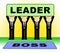 Boss Vs Leader Notice Means Leading A Team Better Than Managing 3d Illustration