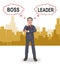 Boss Vs Leader Thinking Means Leading A Team Better Than Managing 3d Illustration