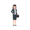 Boss woman character style vector illustration design