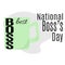 Bosses Day, idea for poster, banner, flyer or postcard, date on the calendar