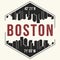 Boston city graphic, t-shirt design, tee print, typography, emblem.