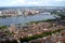 Boston, city skyline aerial panorama view with urban buildings midtown