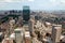 Boston, city skyline aerial panorama view with urban buildings midtown