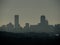 Boston city skyline dark silhouette