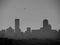 Boston city skyline monochrome silhouette