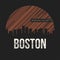 Boston city t-shirt design typography. Vector illustration.