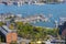 Boston Harbor aerial view, Boston, Massachusetts, USA