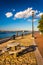 The Boston Harborwalk along Fort Point Channel, in Boston