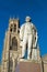 Boston, Lincolnshire, United Kingdrom, 19th October 2014, Statue of Herbert Ingram infront of Saint Botolphs Church
