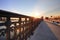 Boston Longfellow bridge at sunset