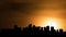 Boston, Massachusetts Capital, Skyline Silhouette, Sunset