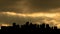 Boston, Massachusetts Capital, Skyline Silhouette, Sunset