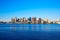 Boston Massachusetts skyline from Fan Pier