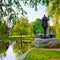 Boston Public Garden in Early Morning