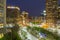 Boston Rowes Wharf at night, USA