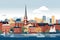 Boston\\\'s Legacy: Vibrant Waterfront and Historical Heritage Illustrated