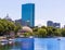 Boston sailboats Charles River at The Esplanade