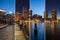 Boston skyline day to night montage - Massachusetts - USA - Unit