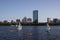 Boston Skyline and Sailboats along Charles River