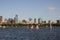 Boston Skyline and Sailboats along Charles River