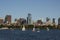 Boston Skyline and Sailboats along Charles River