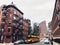 Boston street brick red buildings exterior